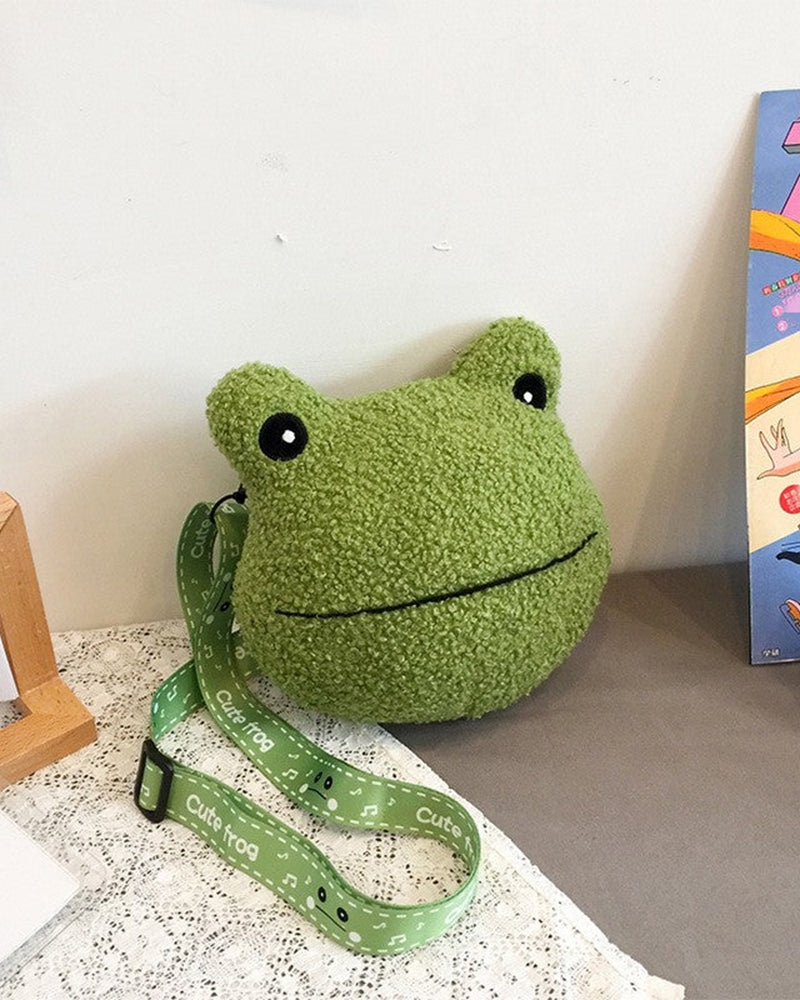 Frog Doll Bag Plush - Foggy Face
