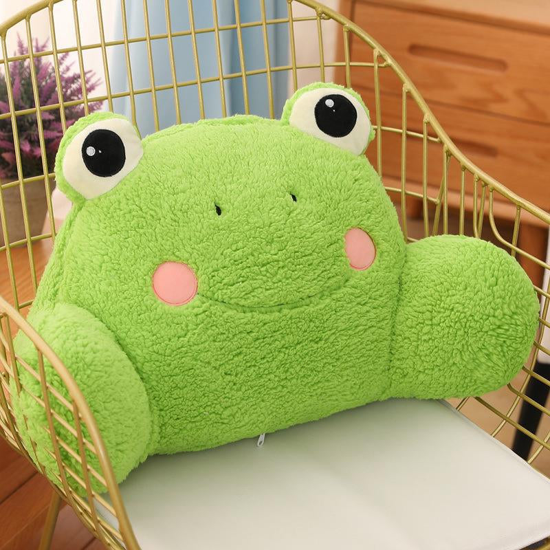 Frog Backrest Plush Pillow