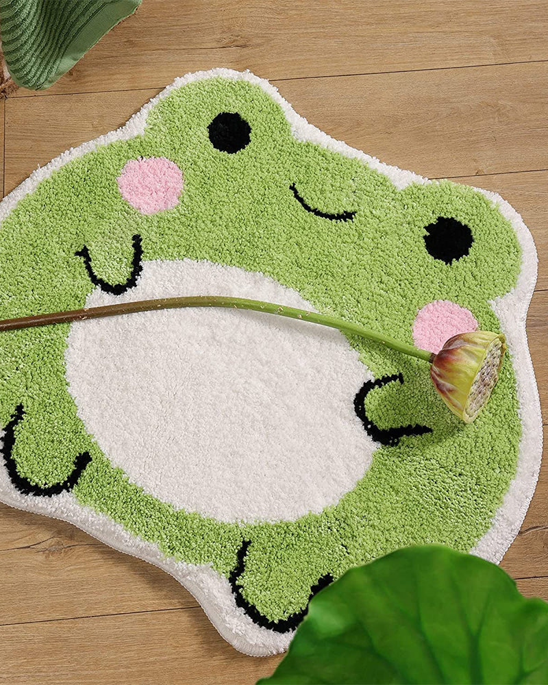 Cat Tom Frog Bath Mat Bedroom Rug, Funny Cartoon Animal Soft Plush Water-Absorbent  Mat, Machine Washable – Feblilac® Mat