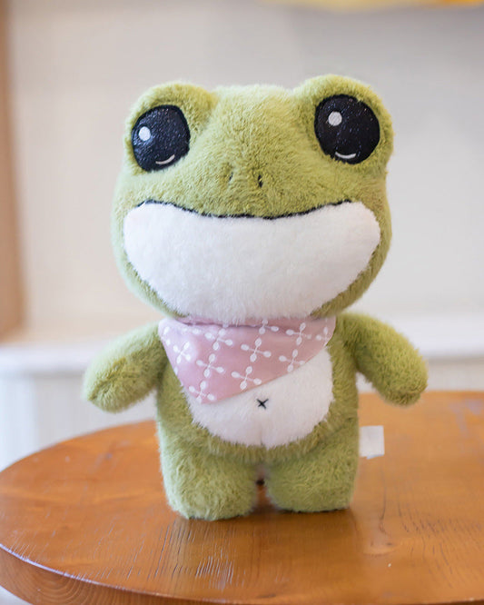 Frog Stuffed Animals Cute Soft Frog Plushie with Crown and Smile