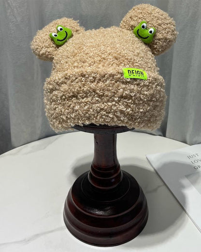 Cute Frog Lambswool Hat