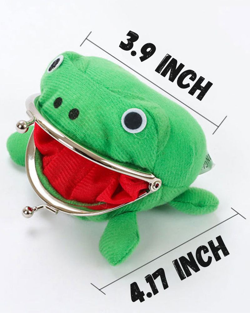 Emmababy Women's Big Mouth Frog Fluff Clutch Green Coin Purse Wallet -  Walmart.com