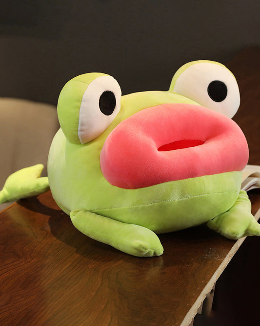 Big Mouth Frog Plush Doll - Light Green