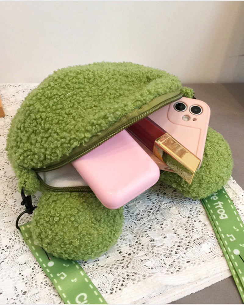 Frog Doll Bag Plush - Foggy Face