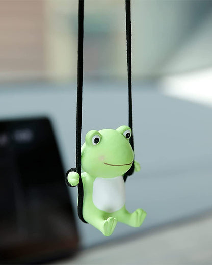 Super Cute Swinging Frog Car Mirror Hanging 