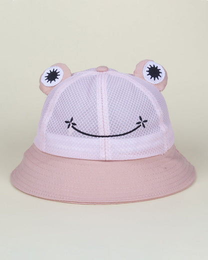 Frog Net Bucket Hat - Pink