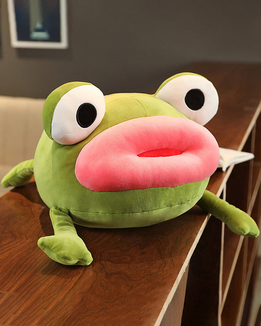 Big Mouth Frog Plush Doll - Green