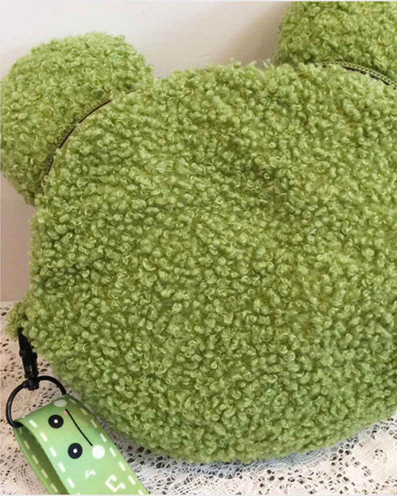 Frog Doll Bag Plush - Happy Froggy Face