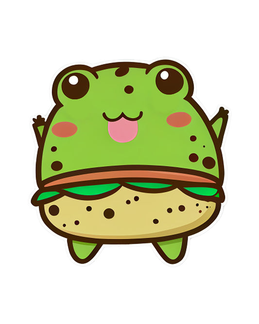 Frog burger clipart