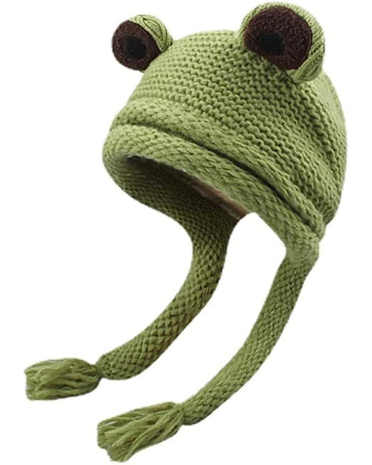 Crochet Frog Beanie Hat