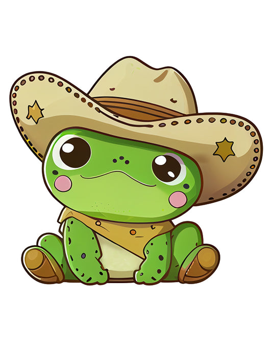 Cowboy Frog Clipart 2
