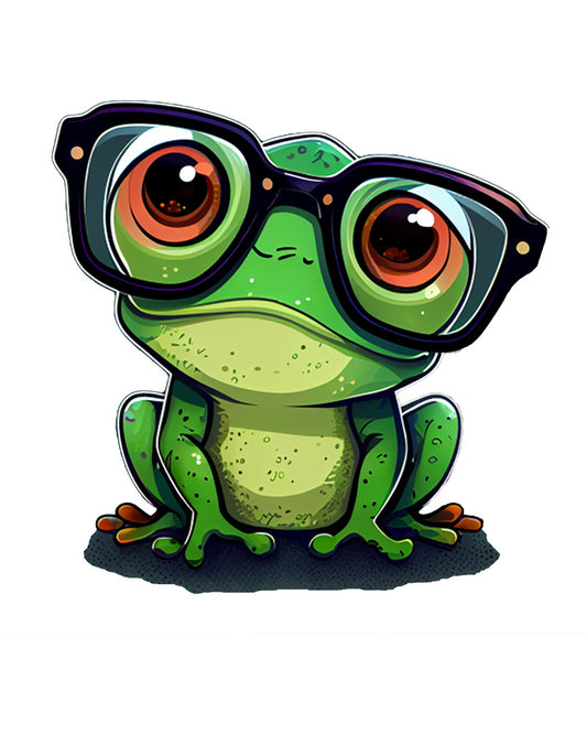 Frog With Glasses Clipart