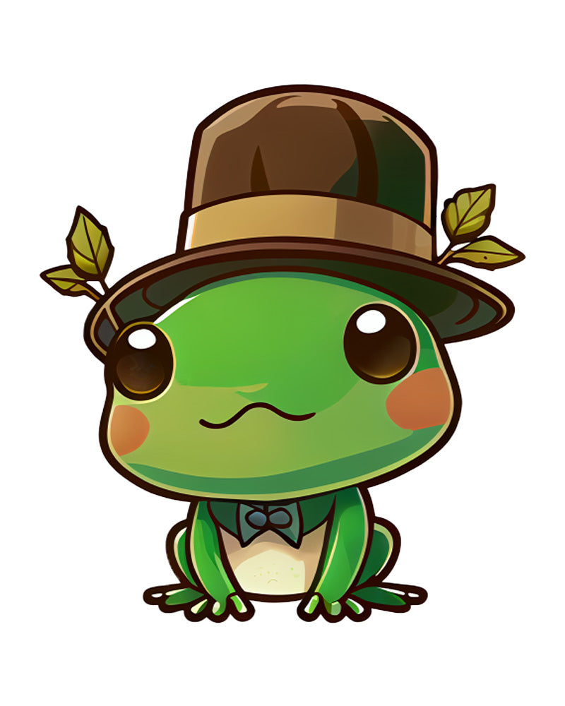 Frog With Hat Clipart